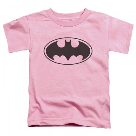 Batman Logo Pink Toddlers Tshirt